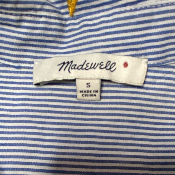 Madewell Star Embroidered Striped Shirt Sz S - Picture 9 of 14